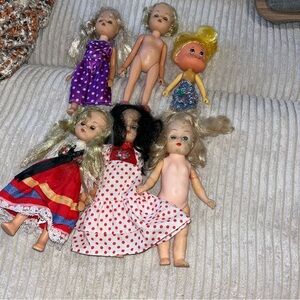 Vintage Doll lot antique Ginny sindy most 7”